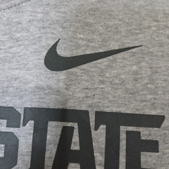 * Nike Mens Michigan State Spartan Primary Stack Crewneck Sweatshirt Gray Large - Picture 9 of 16